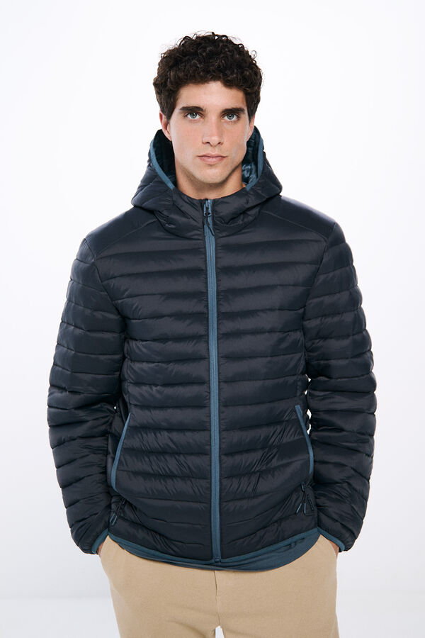 Springfield Casaco acolchoado capuz azul