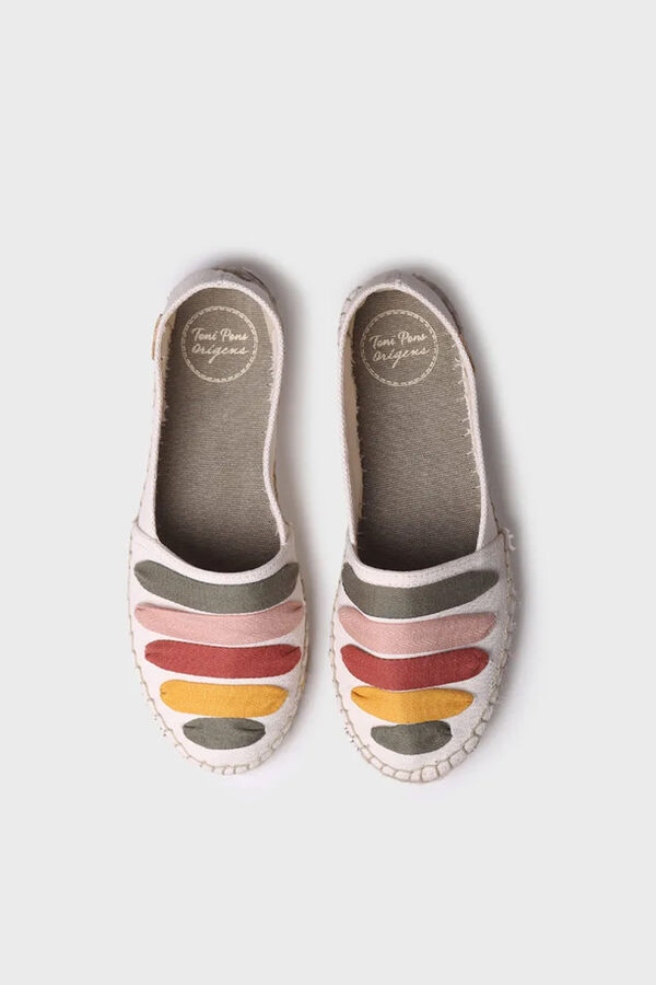 Toni Pons Espadrille plana com fitas vermelho