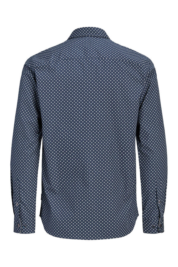 Jack & Jones Slim fit cotton shirt blue