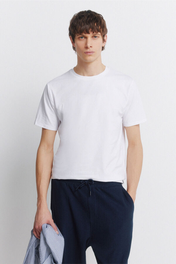 Springfield T-shirt slim fit em lycra branco