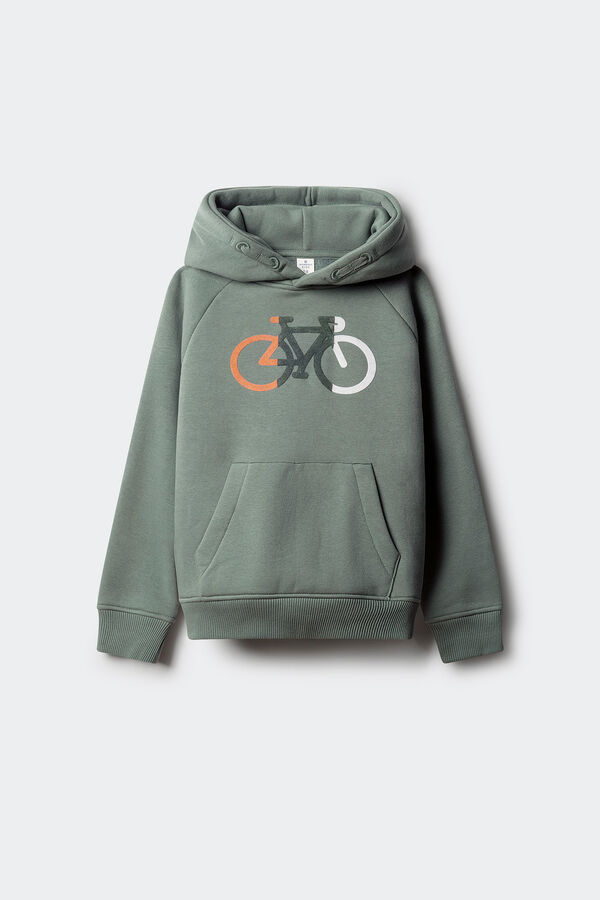 Springfield Kids Sweatshirt infantil com capuz para capuz verde