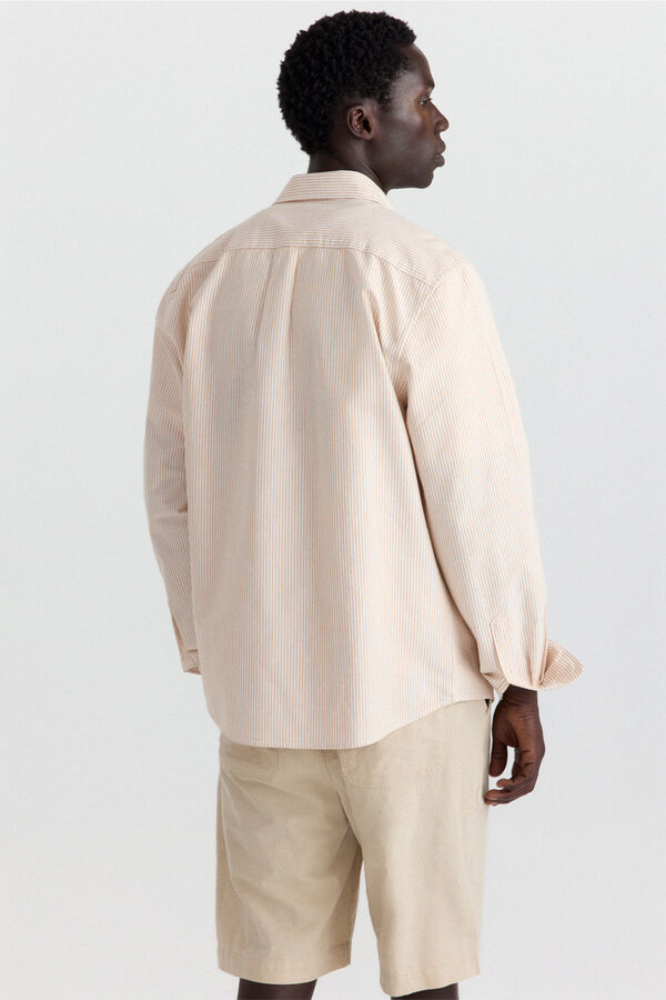 Springfield Camisa oxford &agrave;s riscas estampado