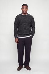 Jack & Jones PLUS Camisola relaxed gola redonda azul