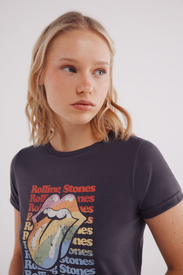 Springfield T-shirt "Rolling Stones" cinzento