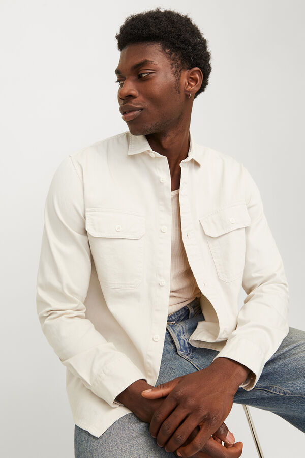 Jack & Jones Camisa estilo sarja cinzento