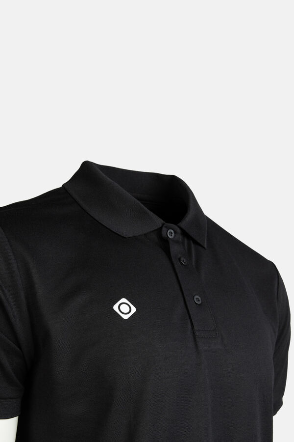 Izas Camisa polo para homem Lille com botões preto