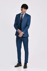 JVZ Cal&ccedil;a de fato texturizada azul