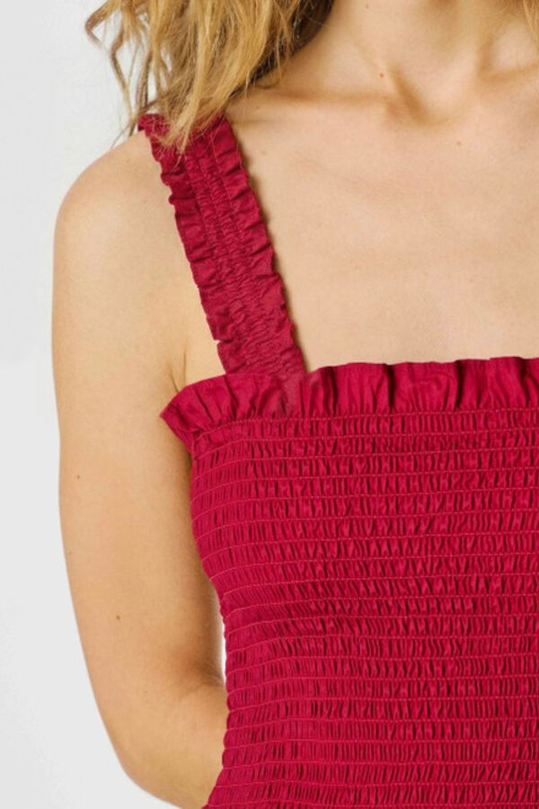 Pepe Jeans Vestido comprido de manga curta vermelho