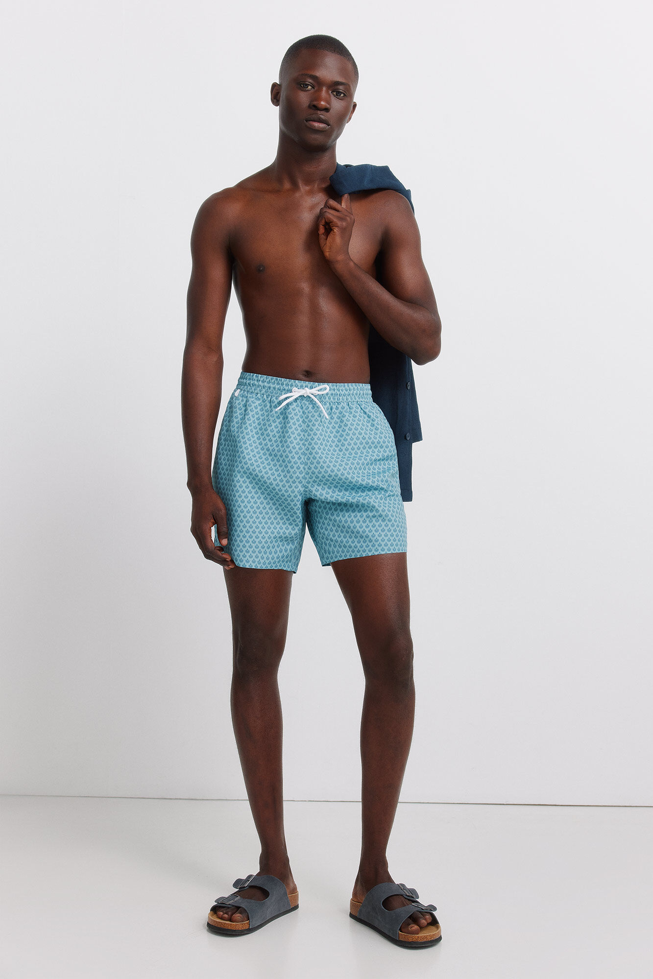 Springfield Ba&ntilde;ador estampado mosaico bolsillo cremallera