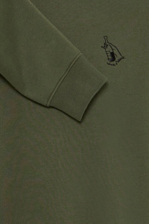 Blend PLUS Sudadera de cuello redondo bordada verde