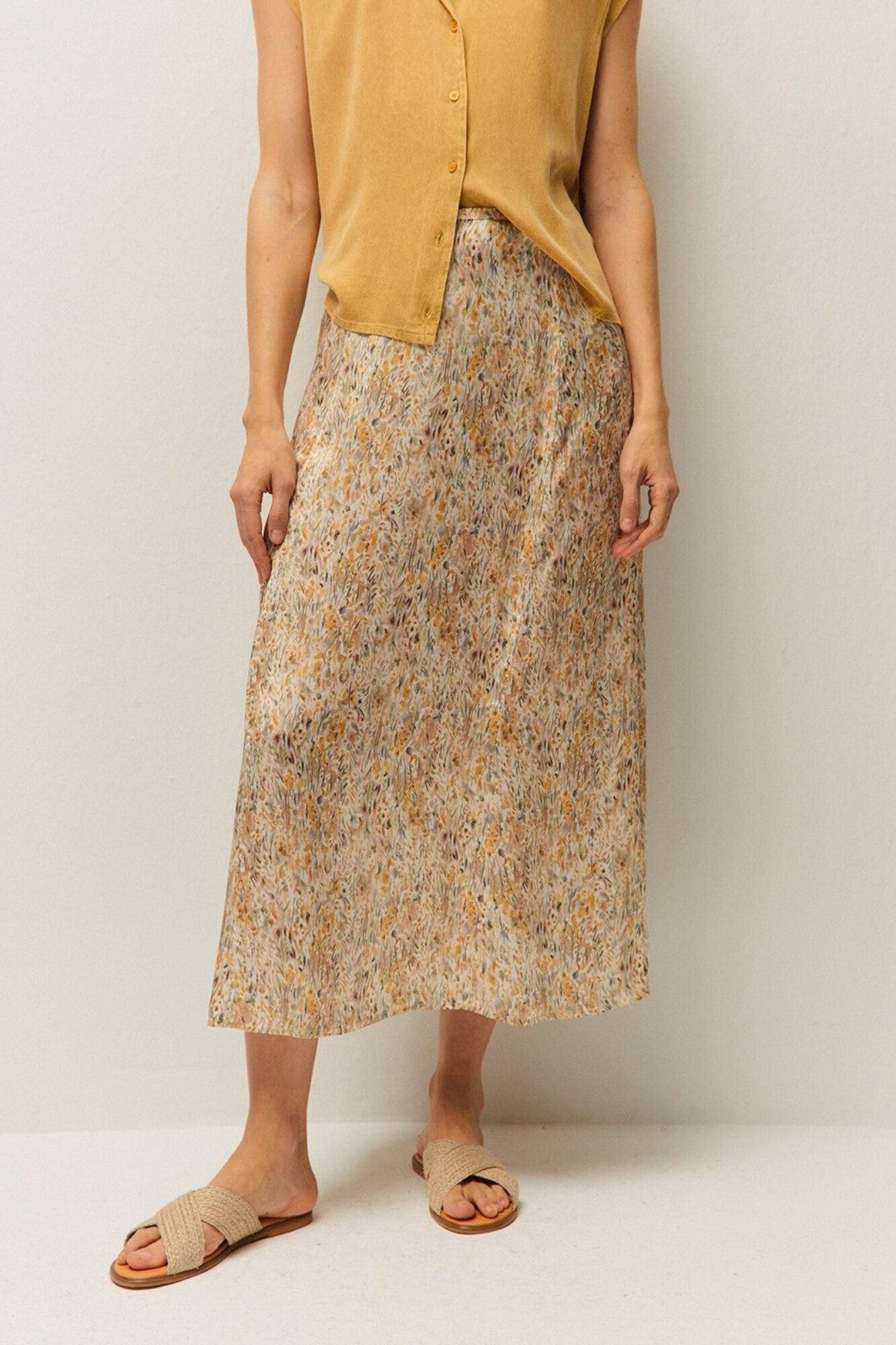 Systemaction Falda larga estampada