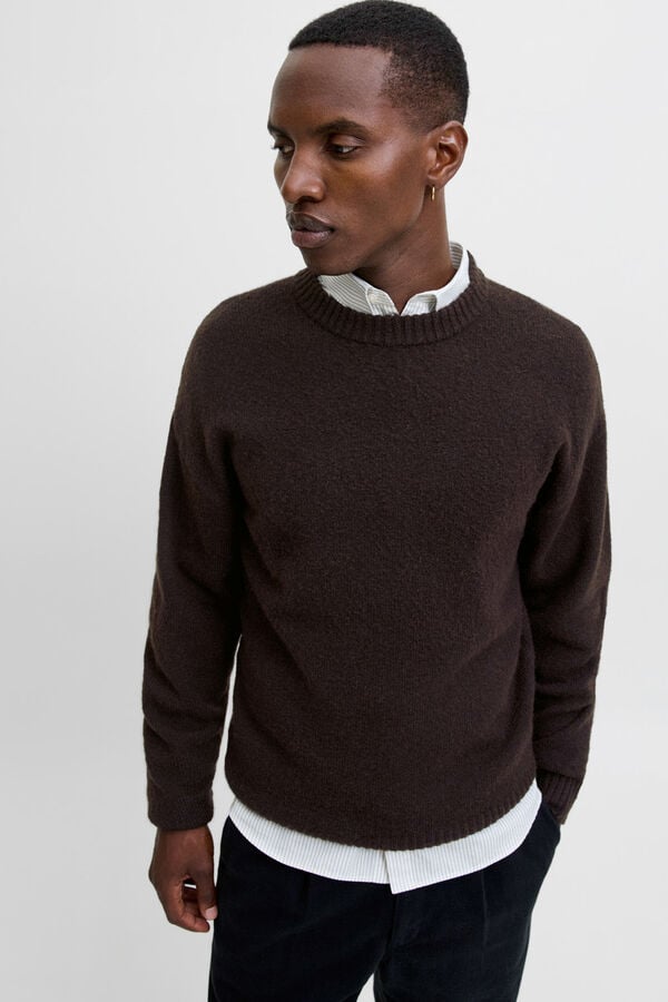 Jack & Jones Basic jersey-knit jumper nude