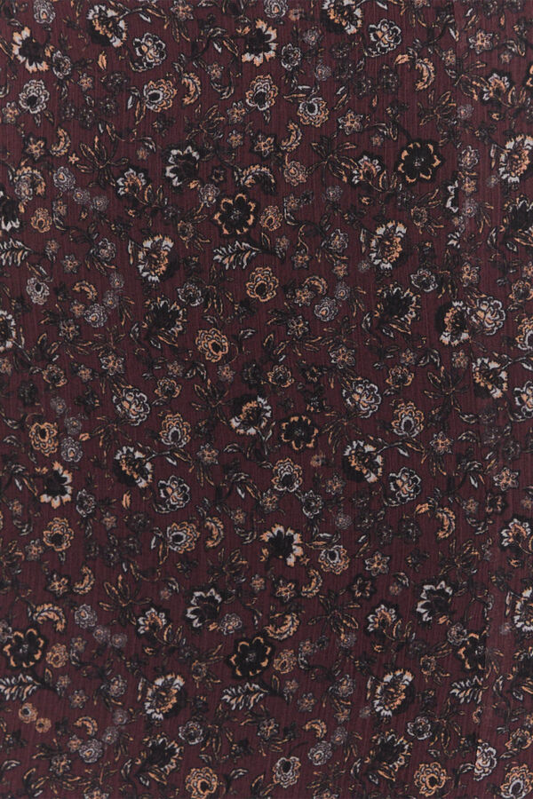 System Action Saia midi pequena com estampado floral estampado