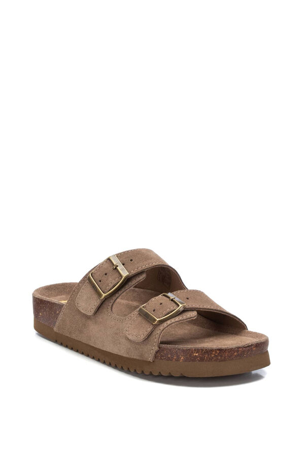 XTI Sand&aacute;lia com fivelas cru