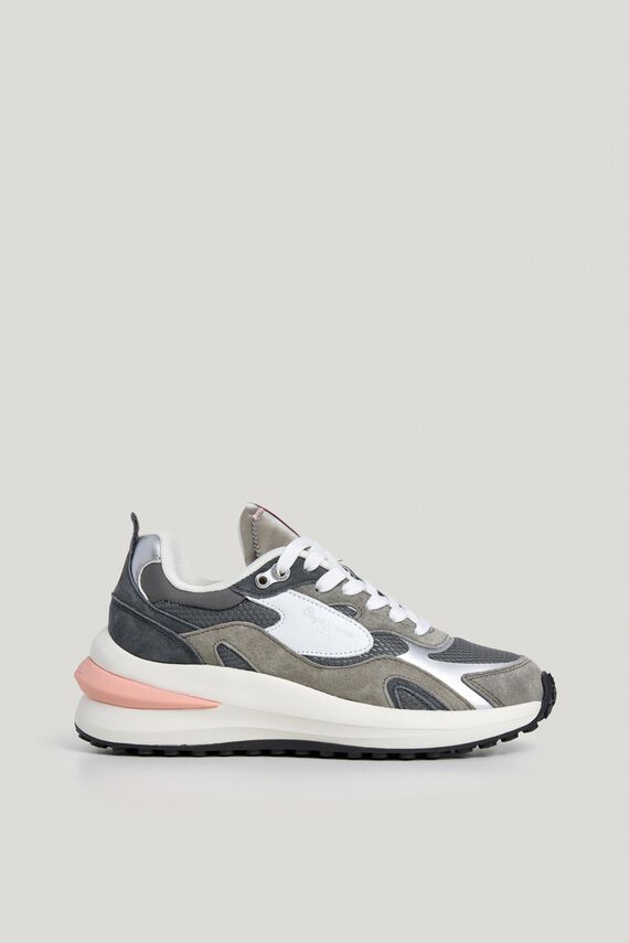 Zapatillas de cuña multimaterial