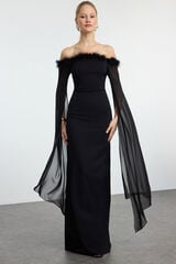 Trendyol Vestido longo de noite  preto