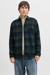 Jack & Jones Camisa xadrez regular fit verde