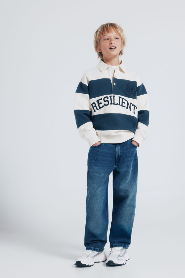 Springfield Kids Sweatshirt riscas para meninos branco