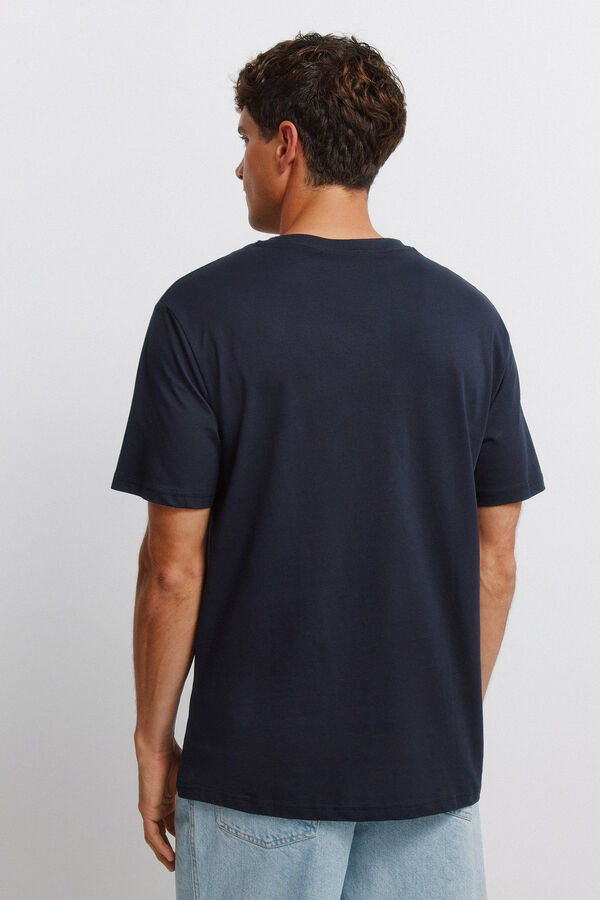 Springfield T-shirt b&aacute;sica com logo Springfield azul