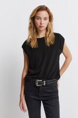 Springfield Plain basic straight T-shirt black