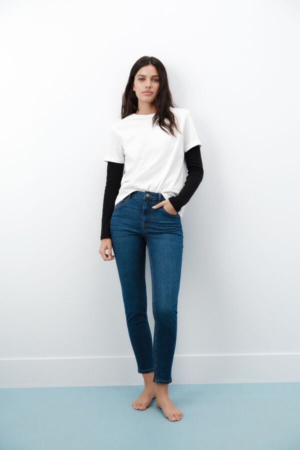 Springfield Jeans skinny push up azul