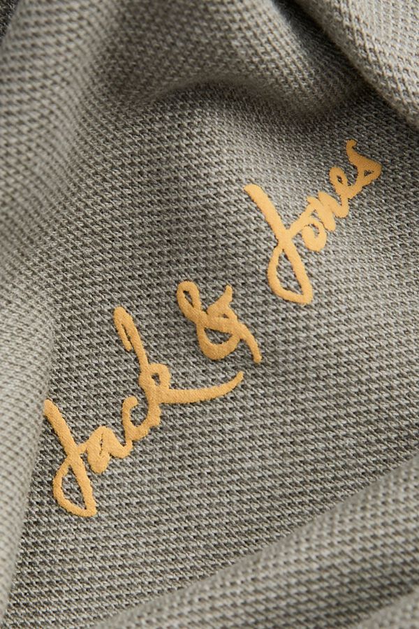 Jack & Jones PLUS Polo piqu&eacute; em algod&atilde;o cinzento