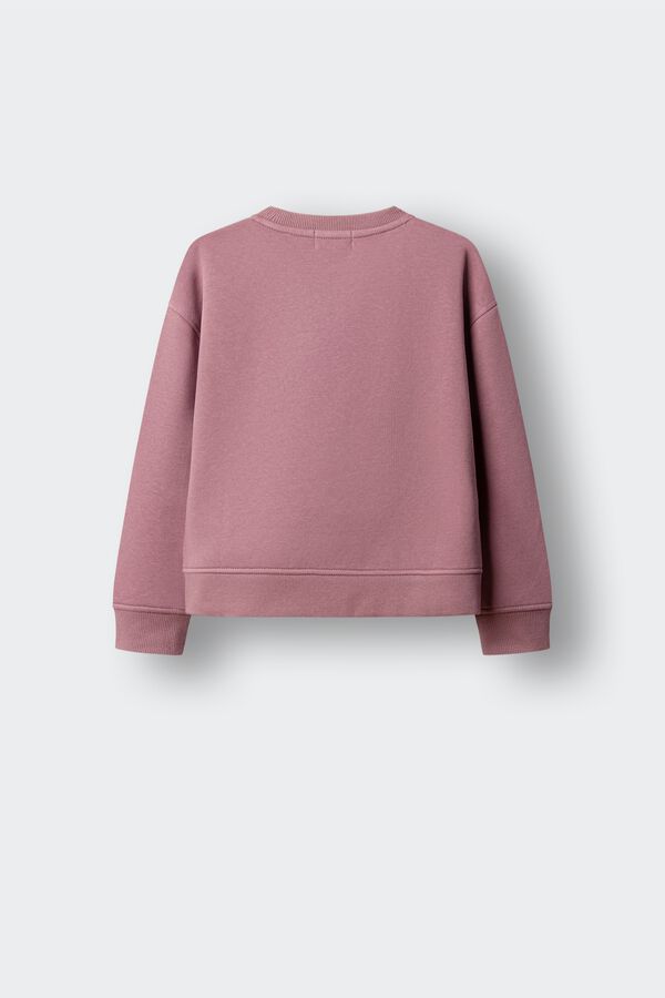 Springfield Kids Sweatshirt la&ccedil;o tule menina rosa