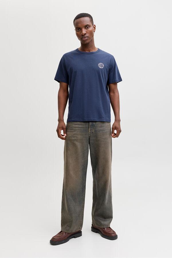Jack & Jones camiseta b&aacute;sica e descontra&iacute;da azul