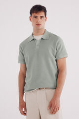 Springfield Jersey manga corta estructura cuello polo verde