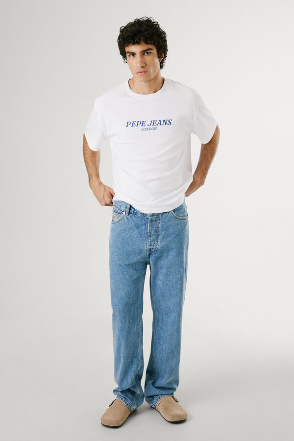 Pepe Jeans  Camiseta de manga curta com logo e estampa nas costas. branco