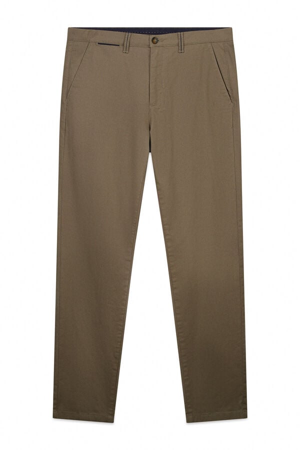 Springfield Cal&ccedil;as chino microestampado slim fit cru