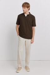 Springfield Cal&ccedil;as chino em linho comfort fit branco