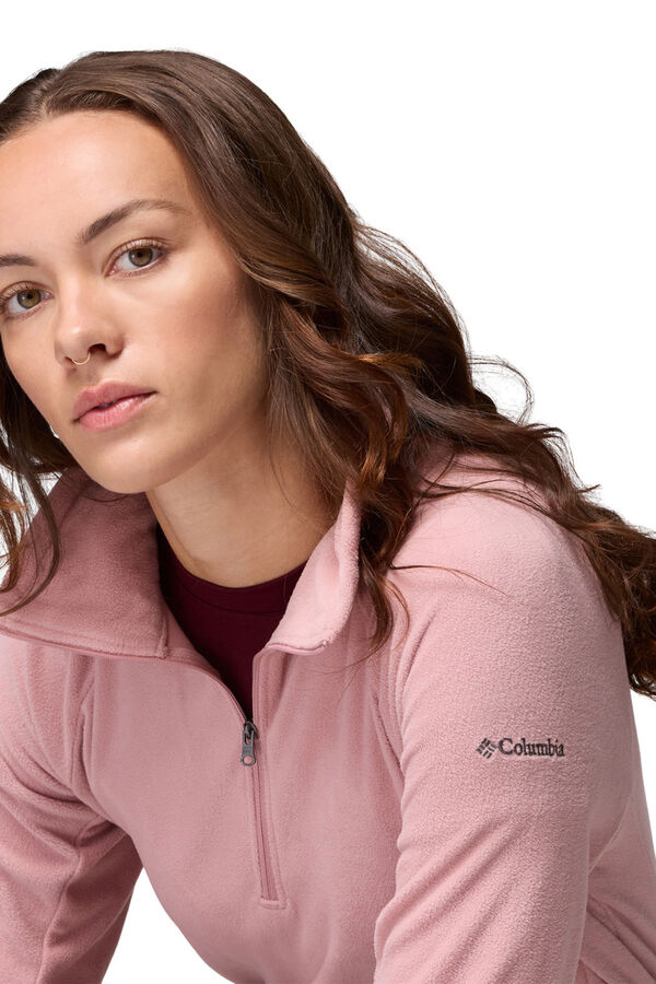Columbia Forro polar com meia fecho-éclair rosa