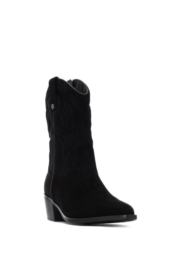 XTI Bota de Cowboy Bordada preto