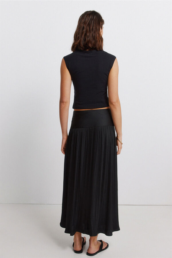 Springfield Saia midi plissada preto