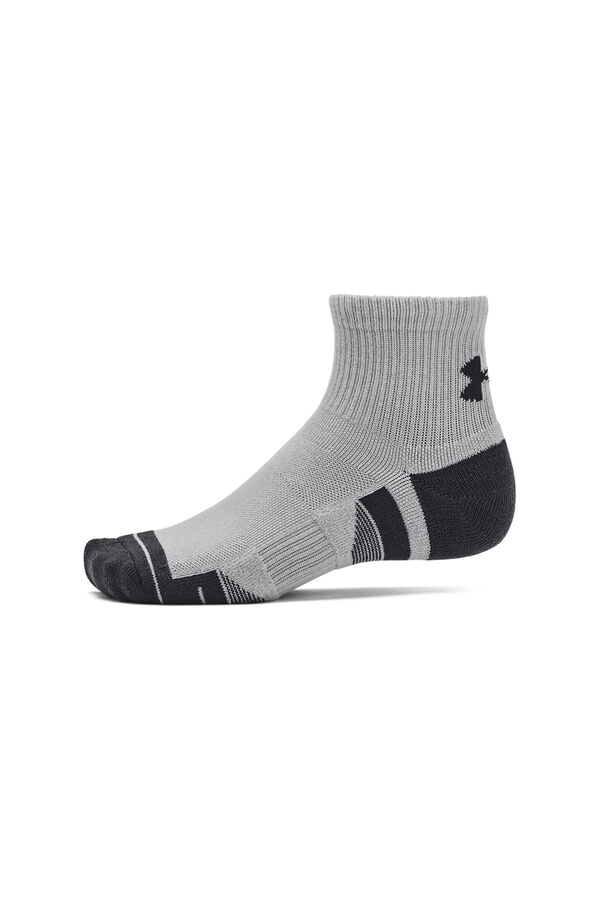 Under Armour Calcetines tobilleros de hombre paquete de 3 gris