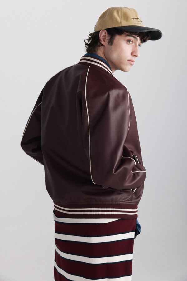 Springfield Bomber efeito pele varsity vermelho