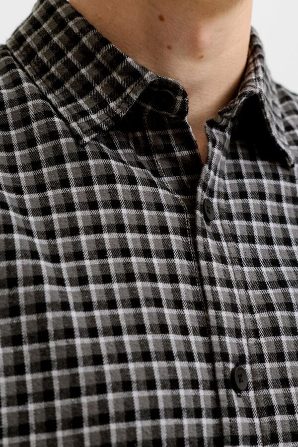 Jack & Jones Camisa aos quadrados preto