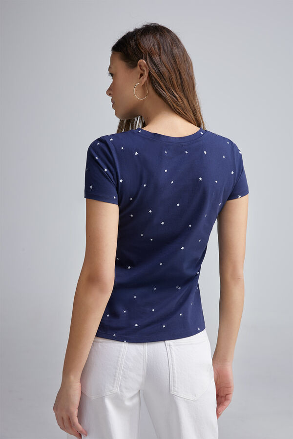 Springfield T-shirt estampada azul