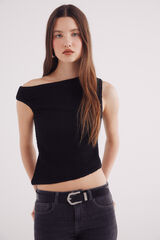 Springfield Top assimétrico preto