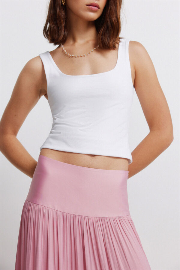 Springfield Saia midi plissada rosa
