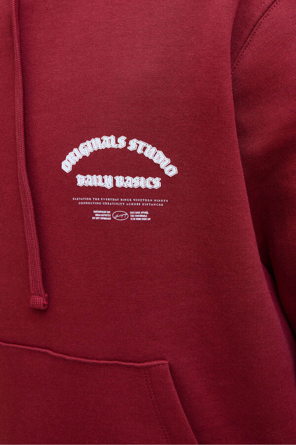 Jack & Jones Hood studio sweatshirt red