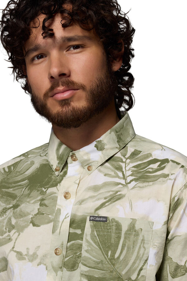 Columbia Camisa estampada de manga curta bege