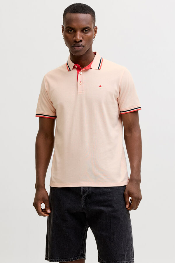 Jack & Jones Polo de manga curta b&aacute;sico vermelho