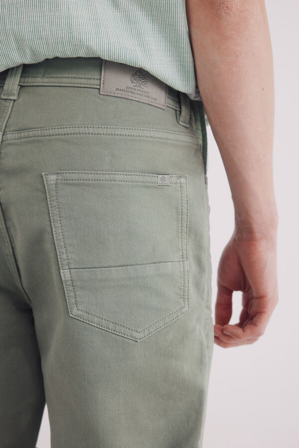 Springfield Bernuda em malha lavada verde