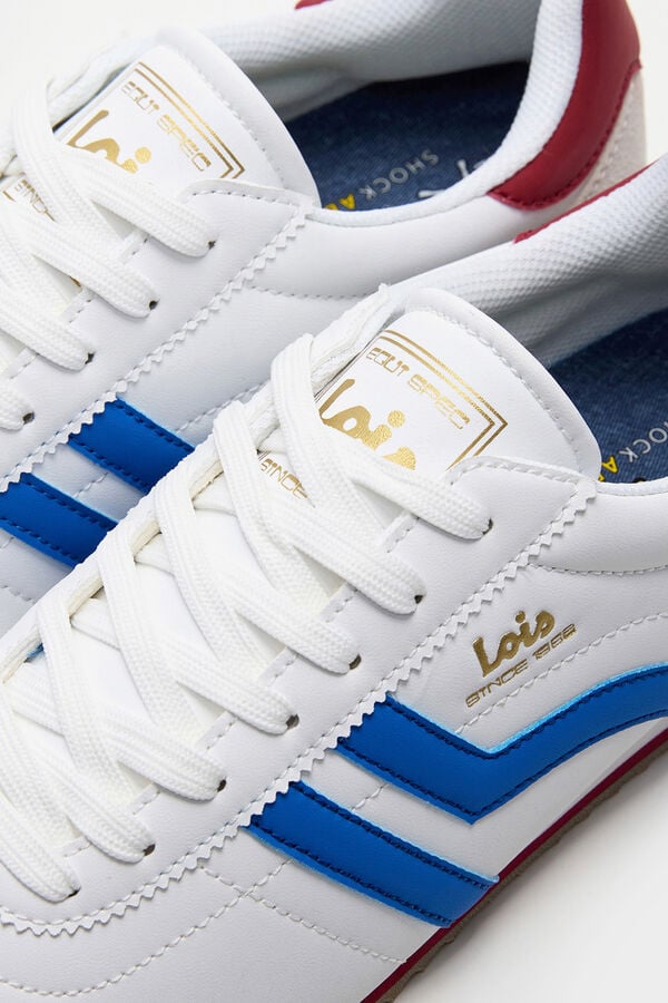 Lois Sapatilha de lazer retro anos 70 branco
