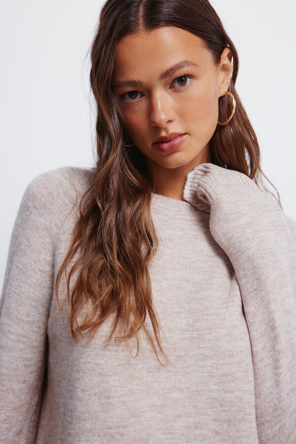 Springfield Cable-knit neck nude