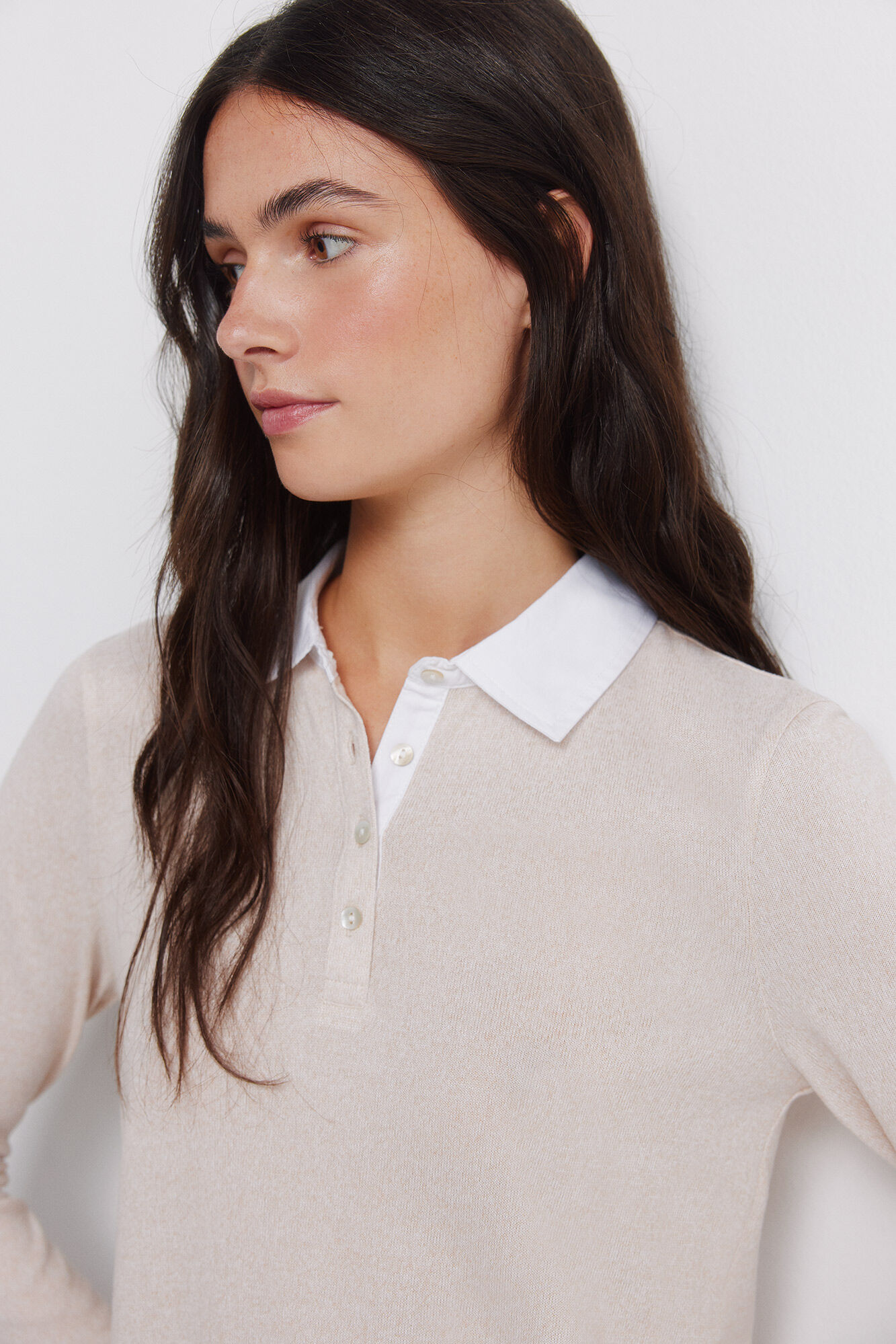 Springfield Polo punto manga larga bimateria