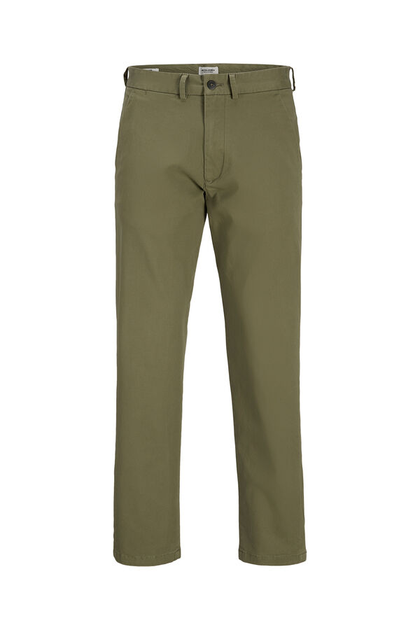 Jack & Jones Cal&ccedil;as chino relaxed cintura m&eacute;dia verde