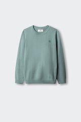 Springfield Kids Camisola b&aacute;sica com cotoveleiras para crian&ccedil;a azul